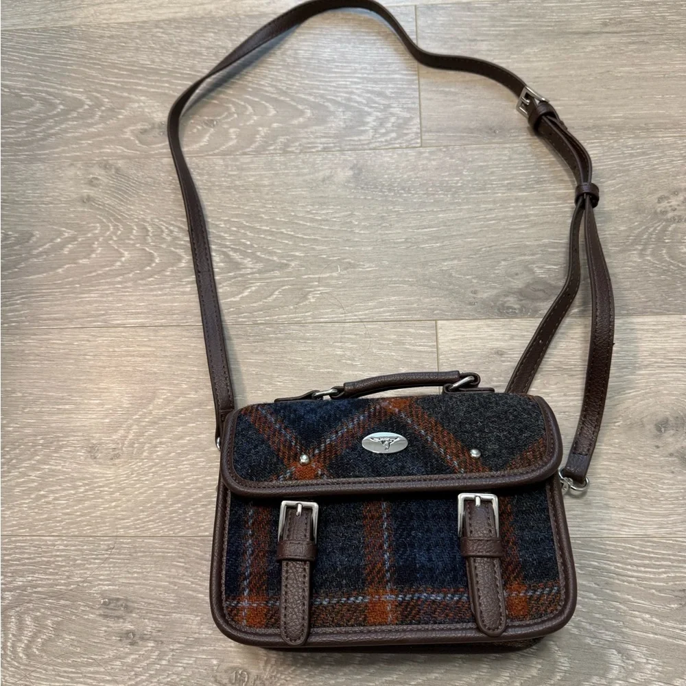 Brown and Black Plaid Bag